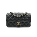 CHANEL QUILTED RECTANGULAR MINI - BLACK