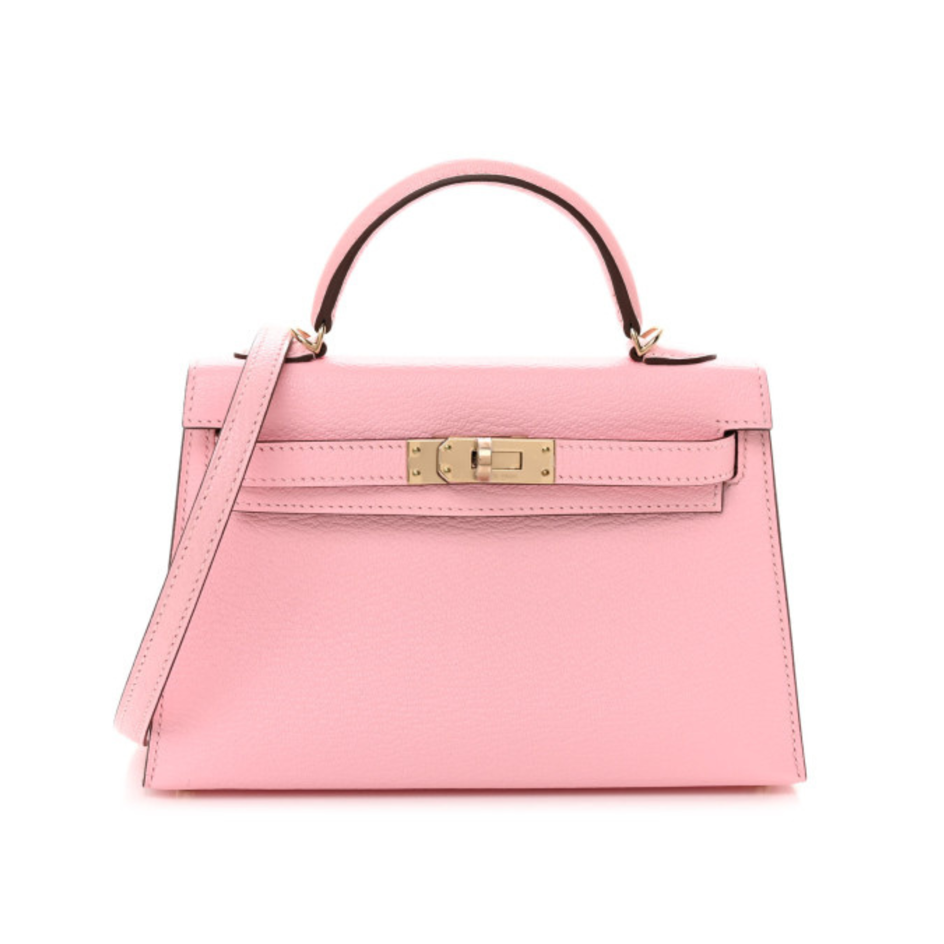 HERMES KELLY II SELLIER BAG - PINK