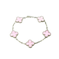 VAN CLEEF VINTAGE ALHAMBRA BRACELET - SILVER/PINK